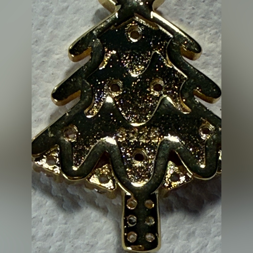 Anthropologie Sterling Silver 925 Gold plated 
Festive Tree Earrings - Picture 6 of 7